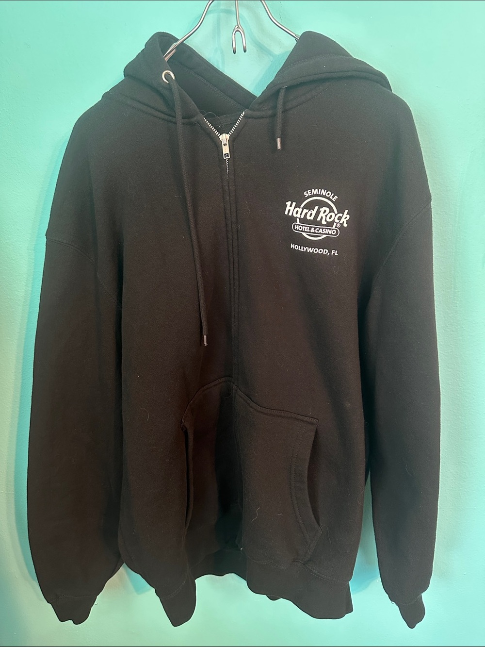 The Guitar Hotel Hard Rock Basic Graphic Unisex Zip Hoodie Jacket XL